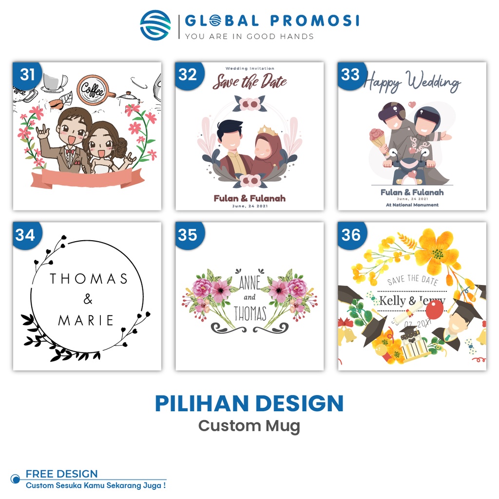 Pilihan Design Custom Mug - Global Promosi