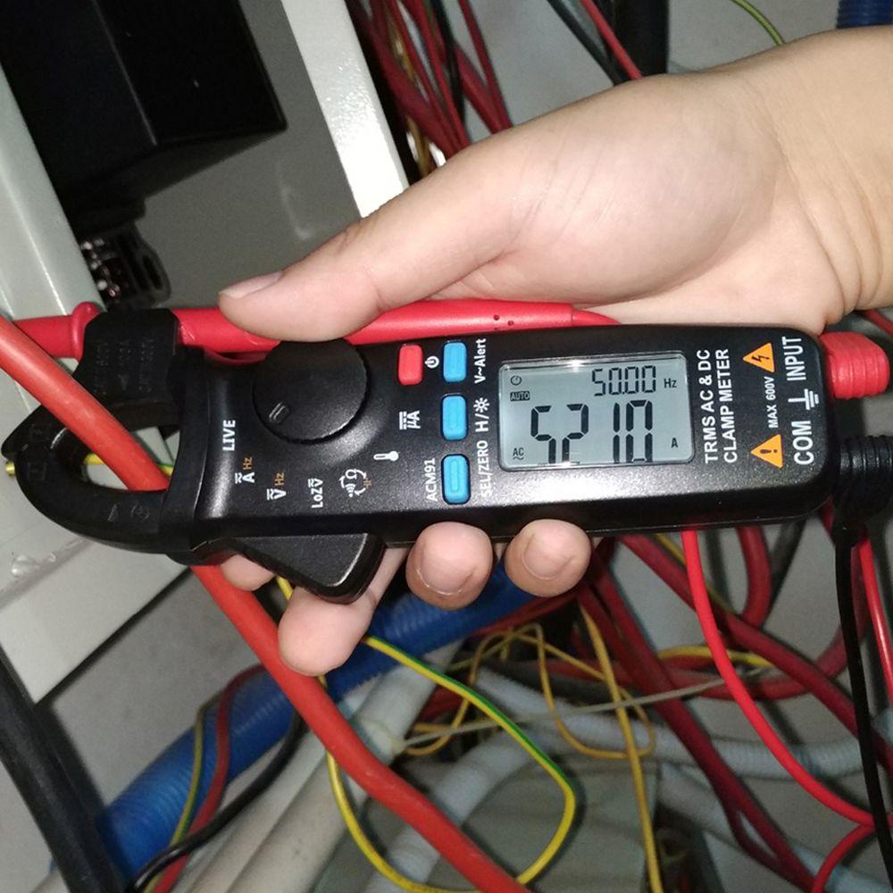 Solighter Digital Clamp Meter Perbaikan Mobil Arus Volt Temp Kapasitor Ohm Hz Tester DC AC Ammeter