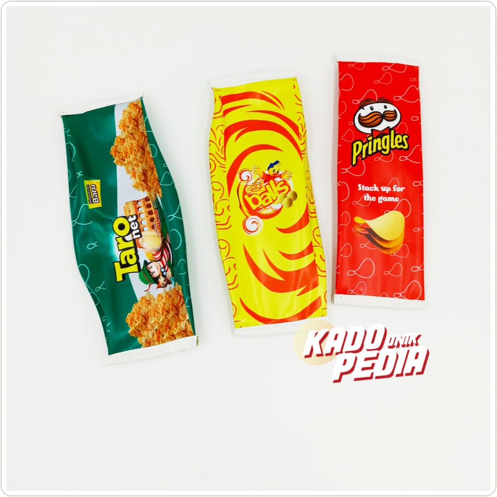 KUP - COD MURAH KOTAK TEMPAT PENSIL BENTUK SNACK MAKANAN RINGAN LUCU