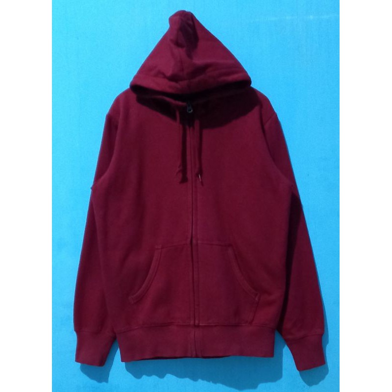 jaket hoodie uniqlo zipper bekas/second brand original