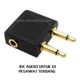 JEK kursi PESAWAT aux 3.5mm f to 2x3.5mm AIRPLANE HEADPHONE AUDIO jack