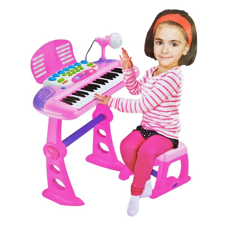 Kado Mainan Alat Musik Keyboard ELECTRONIC KEYBOARD PINK