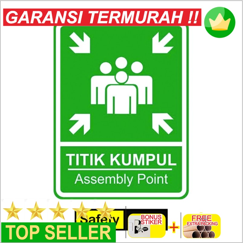 

Murah Rambu K3 Titik Kumpul. Sign Assembly Point. 30x40cm