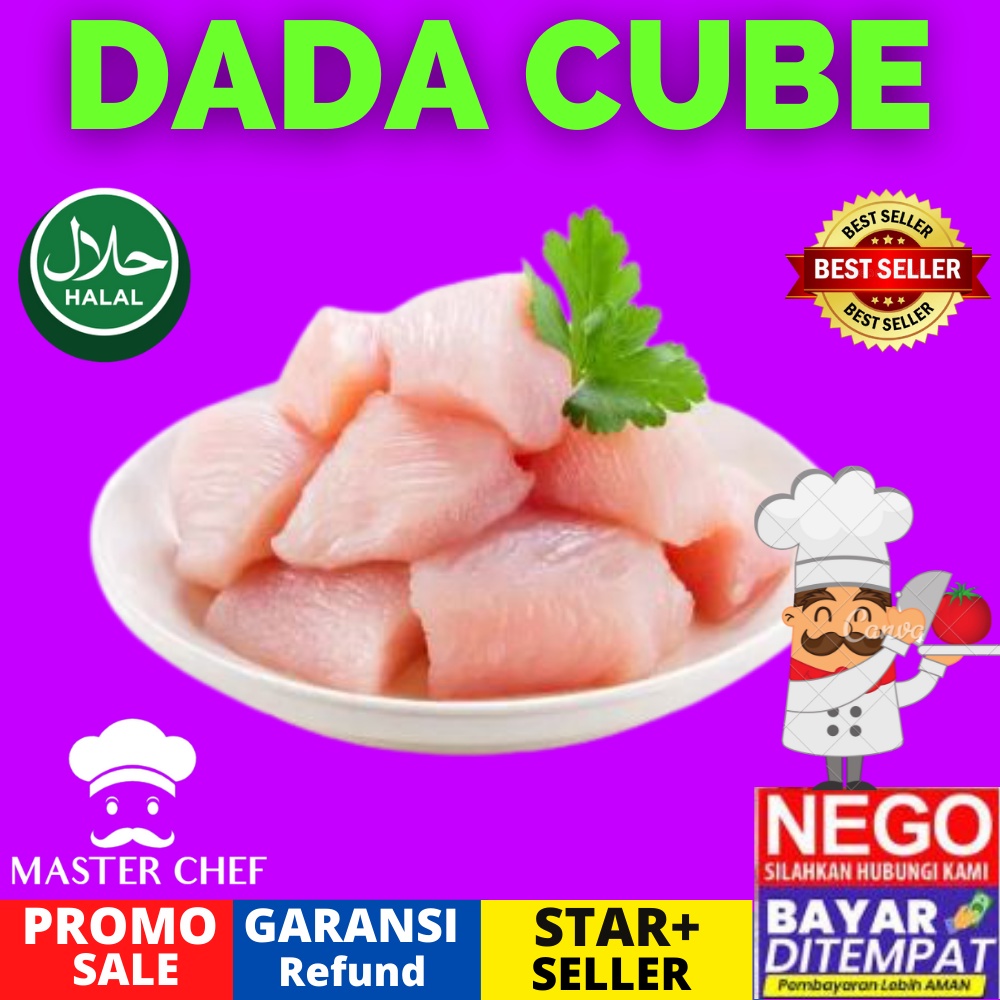 

DADA FILET FILLET AYAM POTONG BONLES DADU CUBE KOTAK 500gr 500gram UTUH DAGING FRESS FRESH SEGER