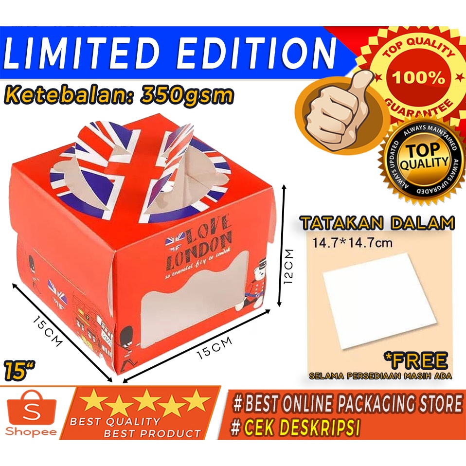 

DUS KUE KERTAS CANTIK UKURAN 15X15X12CM - JP1504