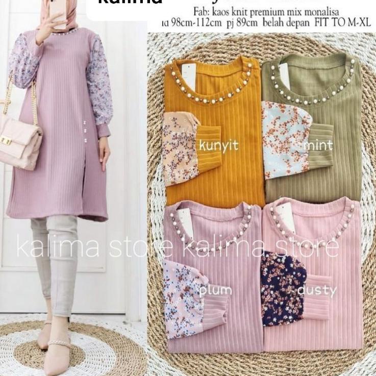 Langsung Kirim tunik import terbaru 2022/baju tunik wanita aplikasi mutiara