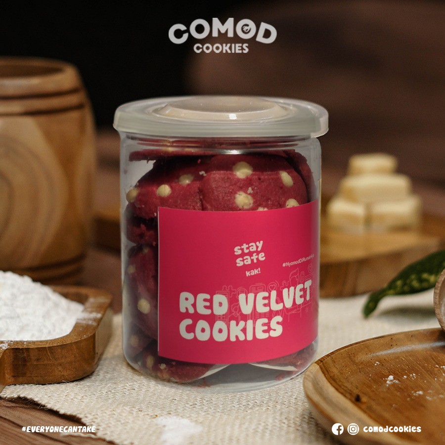 

Comod Cookies Kudapan Makanan Ringan Kue Kering Chips Coklat - Red Velvet