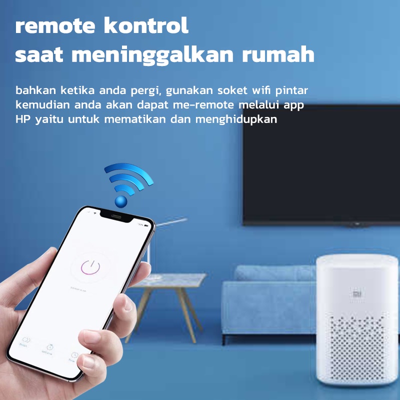 Kadonio WiFi Smart Plug Socket 16A with Power Monitor Stop Kontak Colokan stop kontak timer