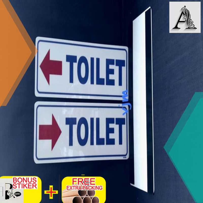 

Grosir Sign label toilet plat acrylic sign board stiker petunjuk akrilik