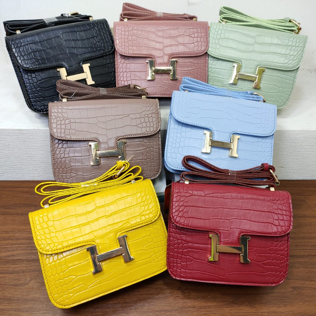 Tas Constance Croco Size 19 CM