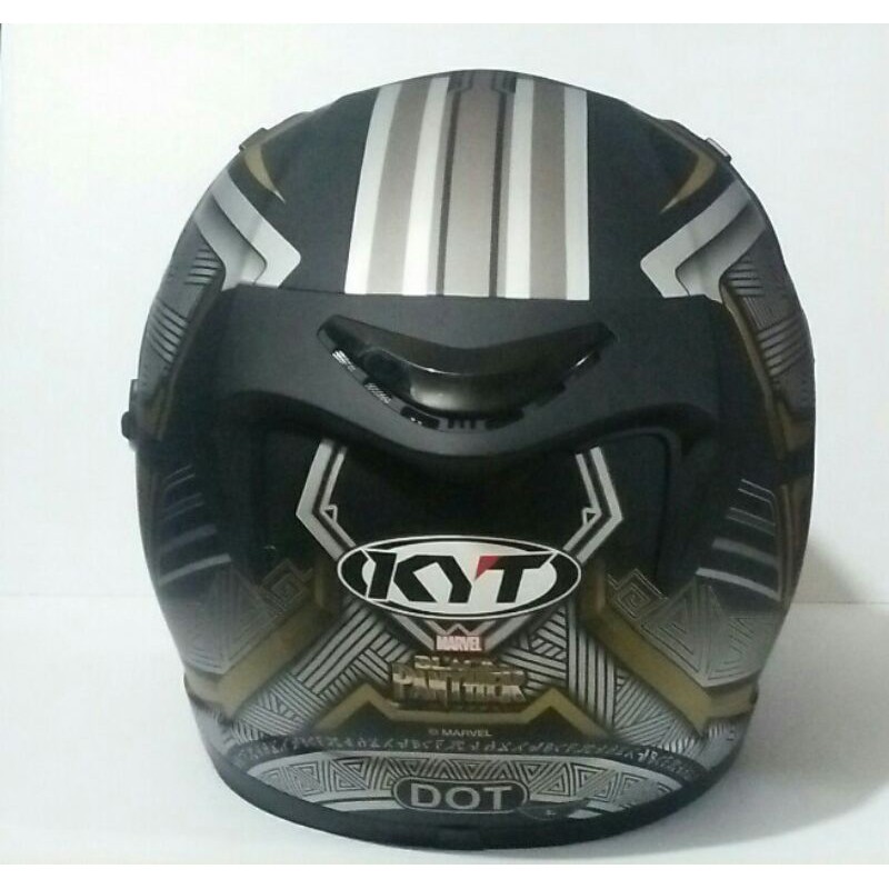 HELM KYT K2 RIDER BLACK PANTHER FLAT DAN PIN LOCK||KYT BLACK PANTHER||BLACK DOFF GOLD DOUBLE VISOR