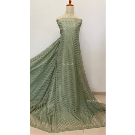 Kain Kebaya Brokat Kain Brokat Meteran Kain Brokat Motif Salur Tulle Mesh Dot Tile Dot Motif
