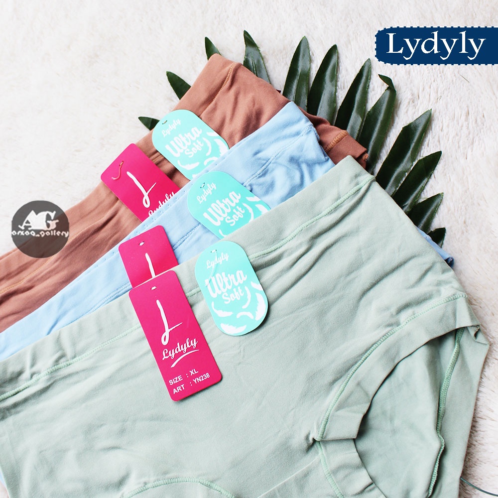 [ 3pc ] Celana dalam wanita LYDYLY YN 238 - CD cewek ultra soft bahan lembut - daleman karet pinggang lebar