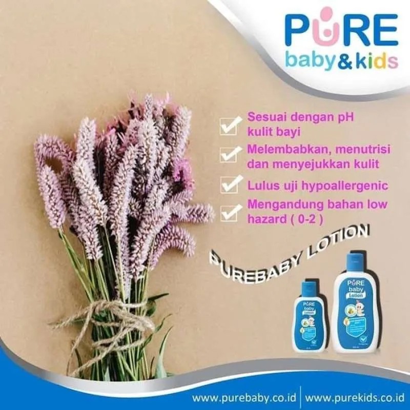 Pure Baby Body Lotion 200ml Lotion Bayi untuk Kulit Bayi