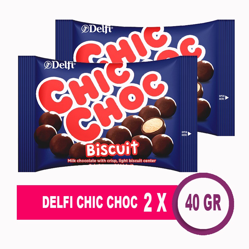 

DELFI CHIC CHOC BISCUIT 36GR X 2 PCS EX 40GR, DELFI MALTITOS 30 GR X 2 PCS COKELAT MALT CRUNCH