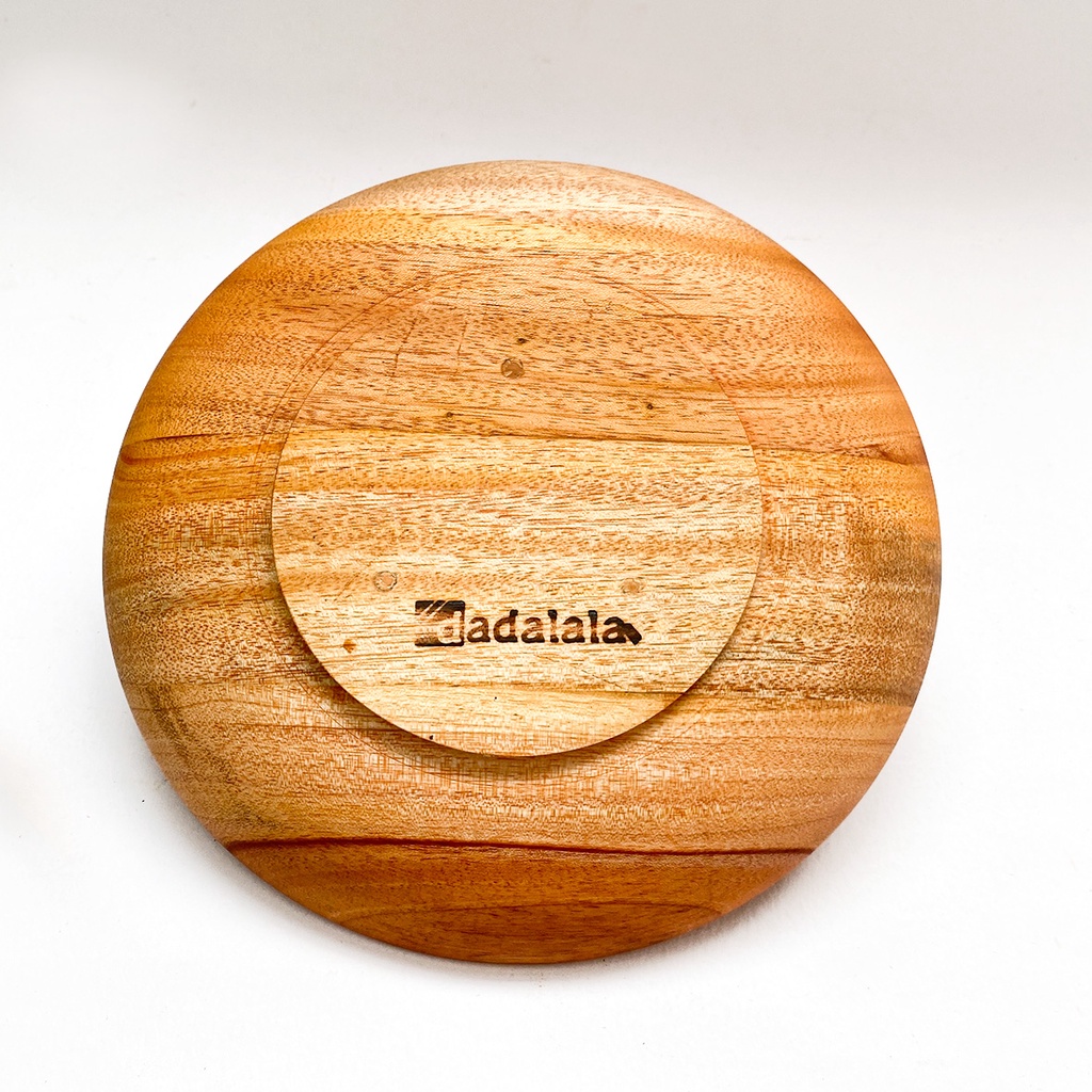 DADALALA Mangkuk / Mangkok Kayu Aesthetic Ukuran Diameter 14 Cm Model Pendek Bahan Kayu Mahoni