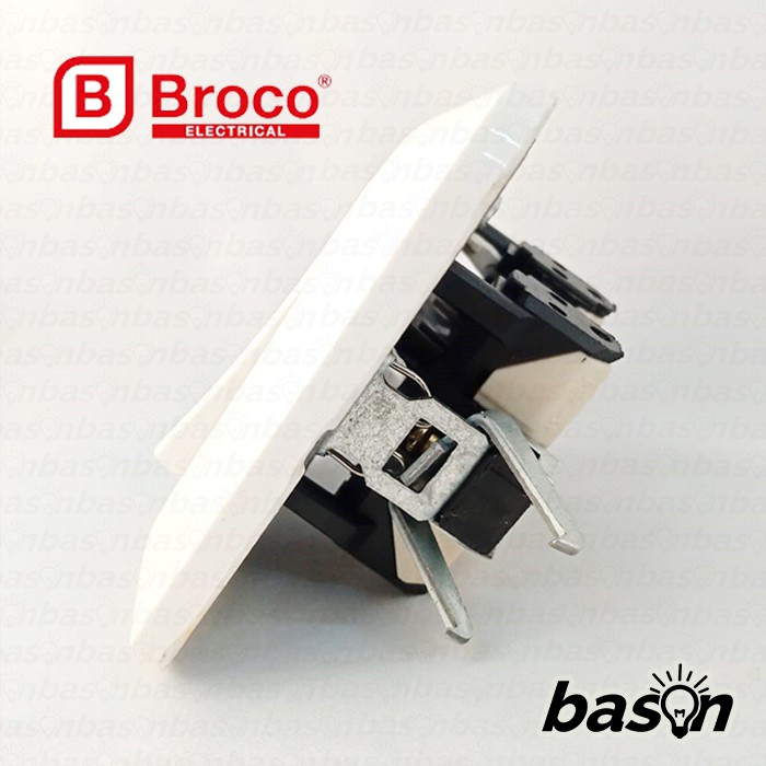 BROCO Gracio 4163 Saklar Hotel | Saklar 1 Gang 2 Way | Putih atau Cream