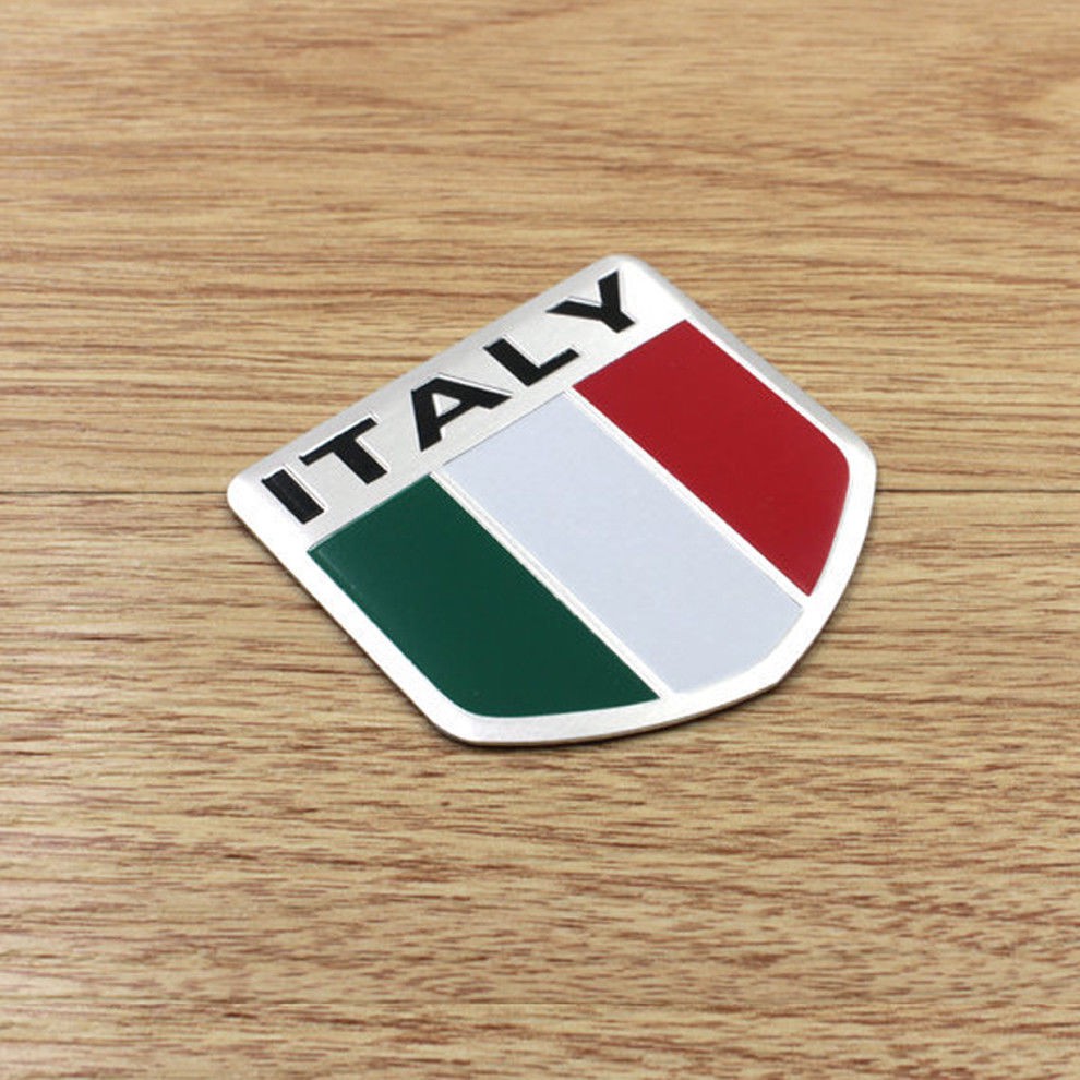 Stiker Bendera Italy England Germany / Stiker Mobil Motor / Stiker Metal Emblem Premium