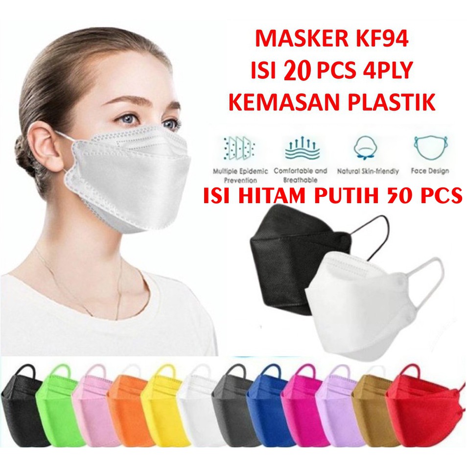 ☀INDOLAND☀ R481 Masker KF94 Korea 4 ply import isi 50 Pcs High Quality kemasan plastik (NO BOX)