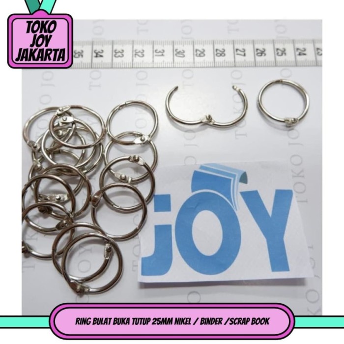 

Cantik 100Pcs Ring Binder 25Mm Ring Buka Tutup Mekanik 2,5Cm Hemat