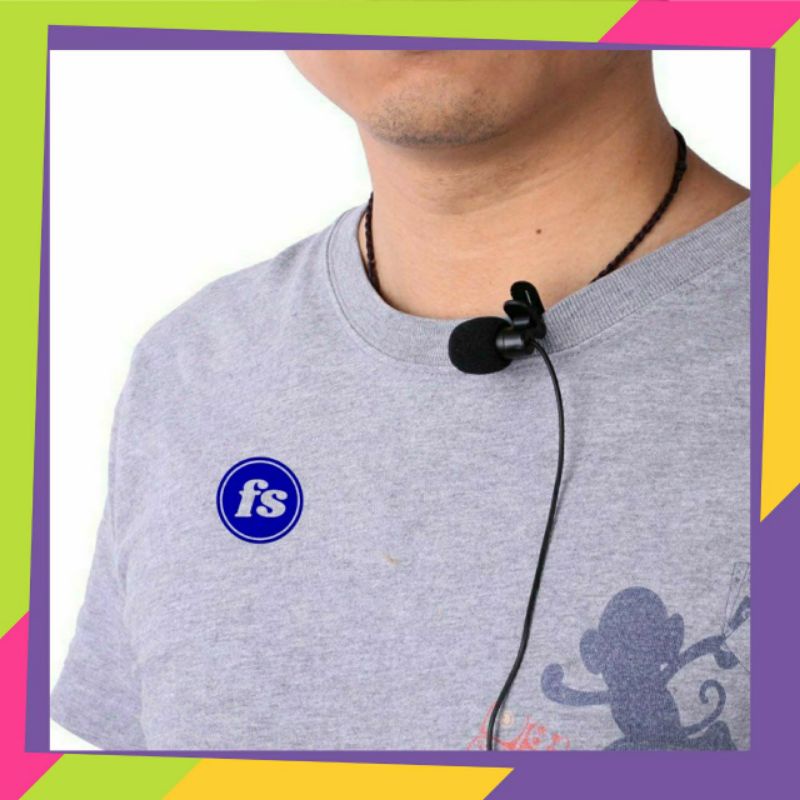 Mikrofon Klip On / Hitam / Murah