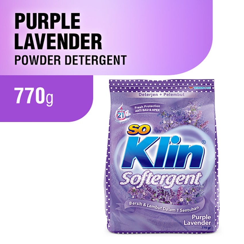 Soklin  So Klin softergent / Detergent bubuk 770gr ( GRATIS 1 Piring Cantik ) sabun cuci baju