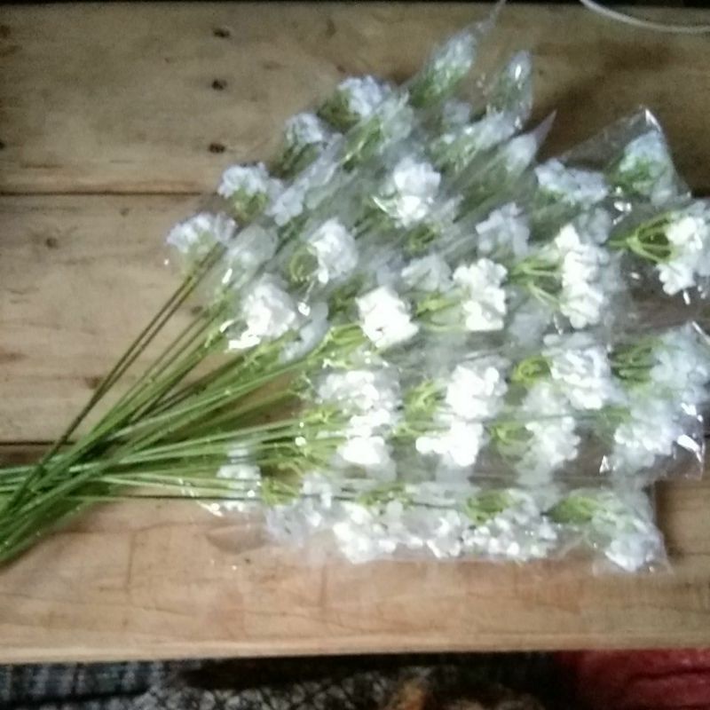 Baby Breath Kain Babybreath Artifisial Artificial Batangan Foto Properti Hiasan Hantaran