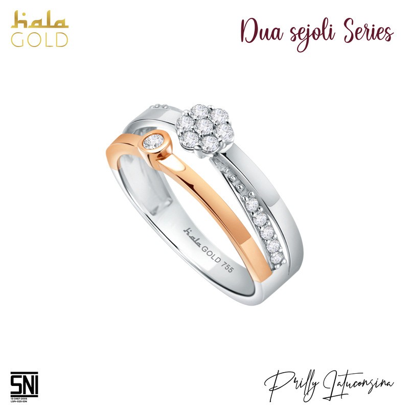 Cincin Emas Dua Sejoli Hala Gold Prilly Maaf Sayang 3WZ1024