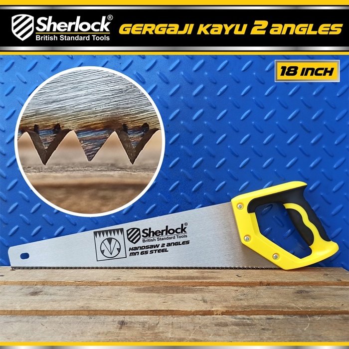 Gergaji Kayu 2 Angles 18&quot; inch Original Sherlock