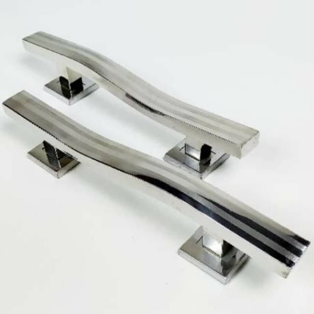 Handle Pintu Kupu Tarung Minimalis Door Pull Stainless 33 Cm Kotak Box S Kobra Dof Lis Putih Murah