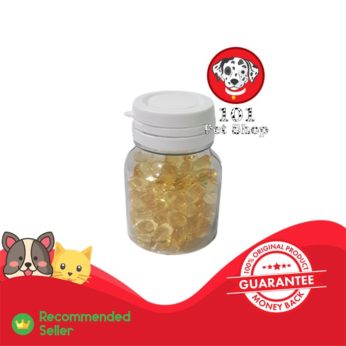 VITAMIN MINYAK IKAN UNTUK KUCING &amp; ANJING ISI 100PCS