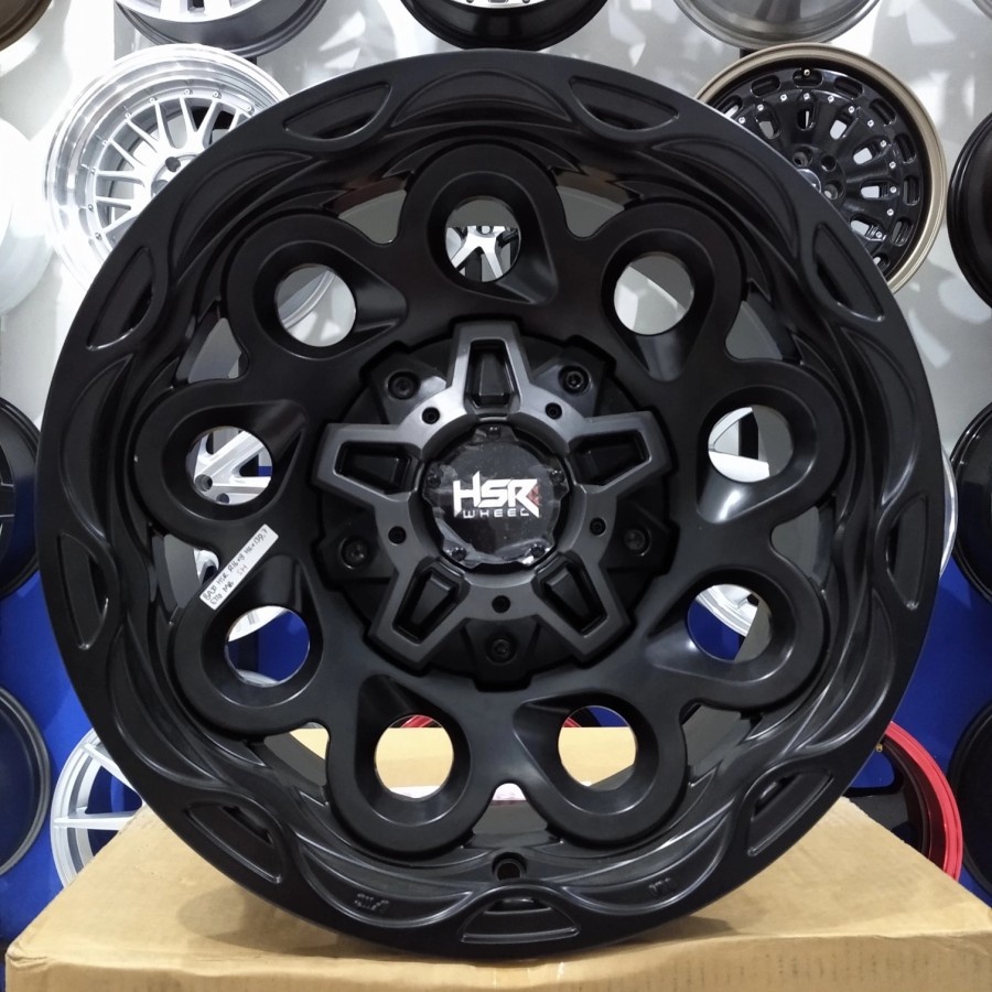 Velg Offroad Hsr Bajo Ring 16 Warna Black Mobil Blazer Triton Hilux Hardtop Pelek Offroad R16