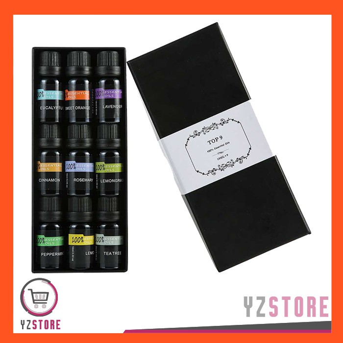 Essential Oil Aroma Terapi Aromatherapy Pengharum Ruangan Fragrance Oils Aromatherapy 10ml 9PCS YZ72