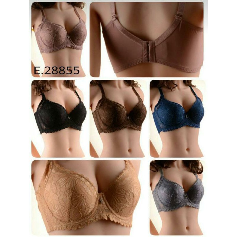 BH | BRA ELENA 28855 ORIGINAL | BUSA TIPIS KAWAT SAYAP LEBAR CUP B BESAR KAIT 3