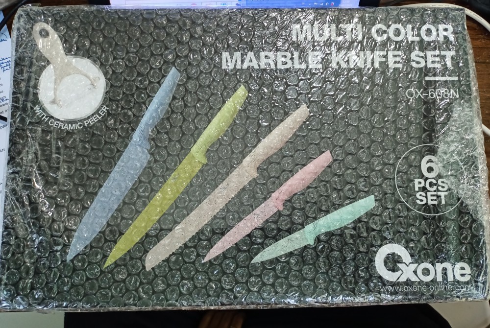 Pisau Set Oxone Color Marble Knife Set Ox-608 N