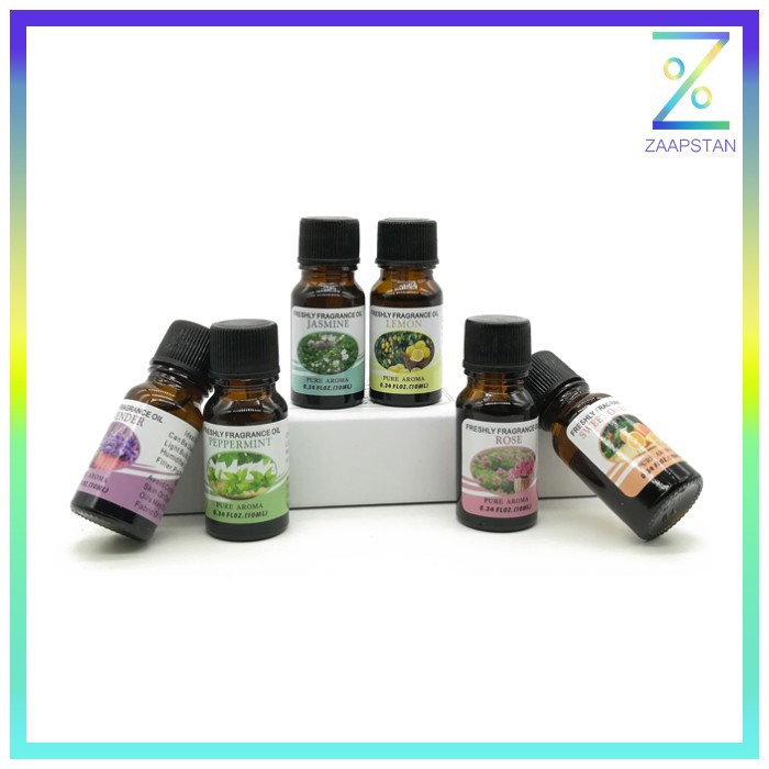 Pure Aroma Essential Fragrance Oil Aromatherapy 6 in 1 10ml - RHJY