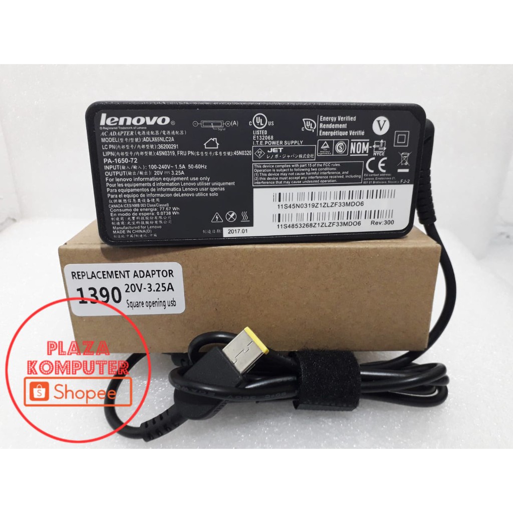 cahrger Adapter Lenovo Thinkpad ibm X1 X240 G40 G40-30 G40-45 G40-70 Square pin USB 20V 3.25a