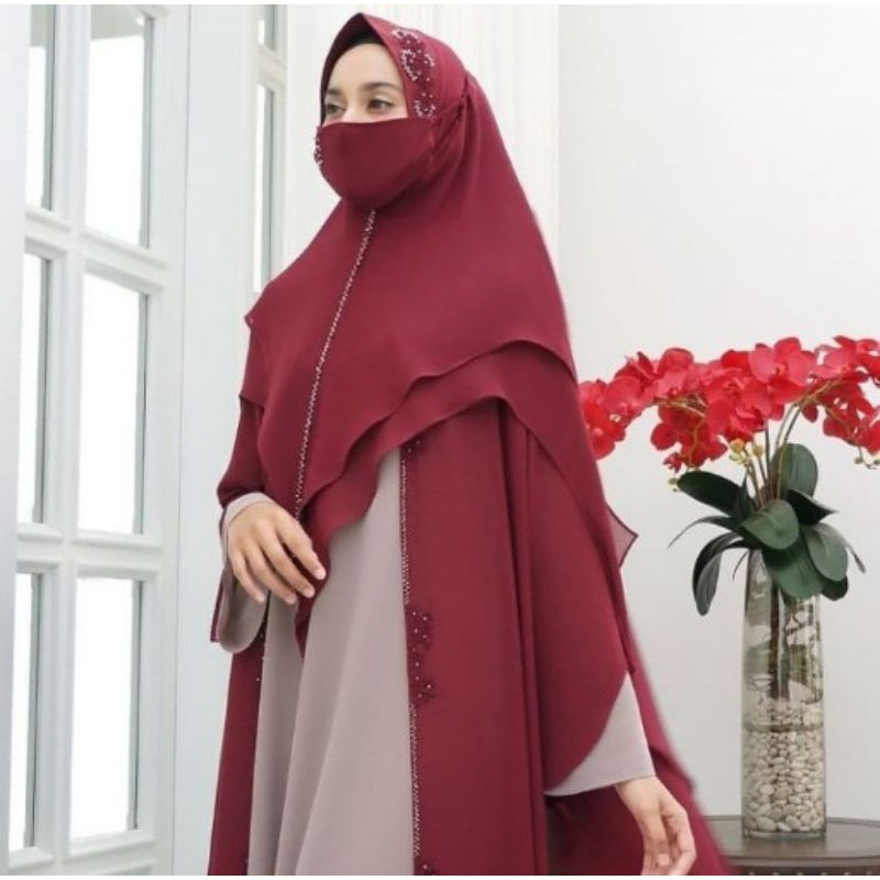 Gamis LUNA Hijab Indonesia 1 set Gamis KEISHA ST.3