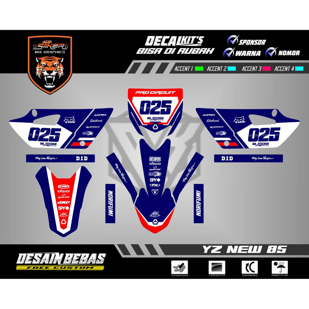DECAL YZ NEW BEBEK STANDAR