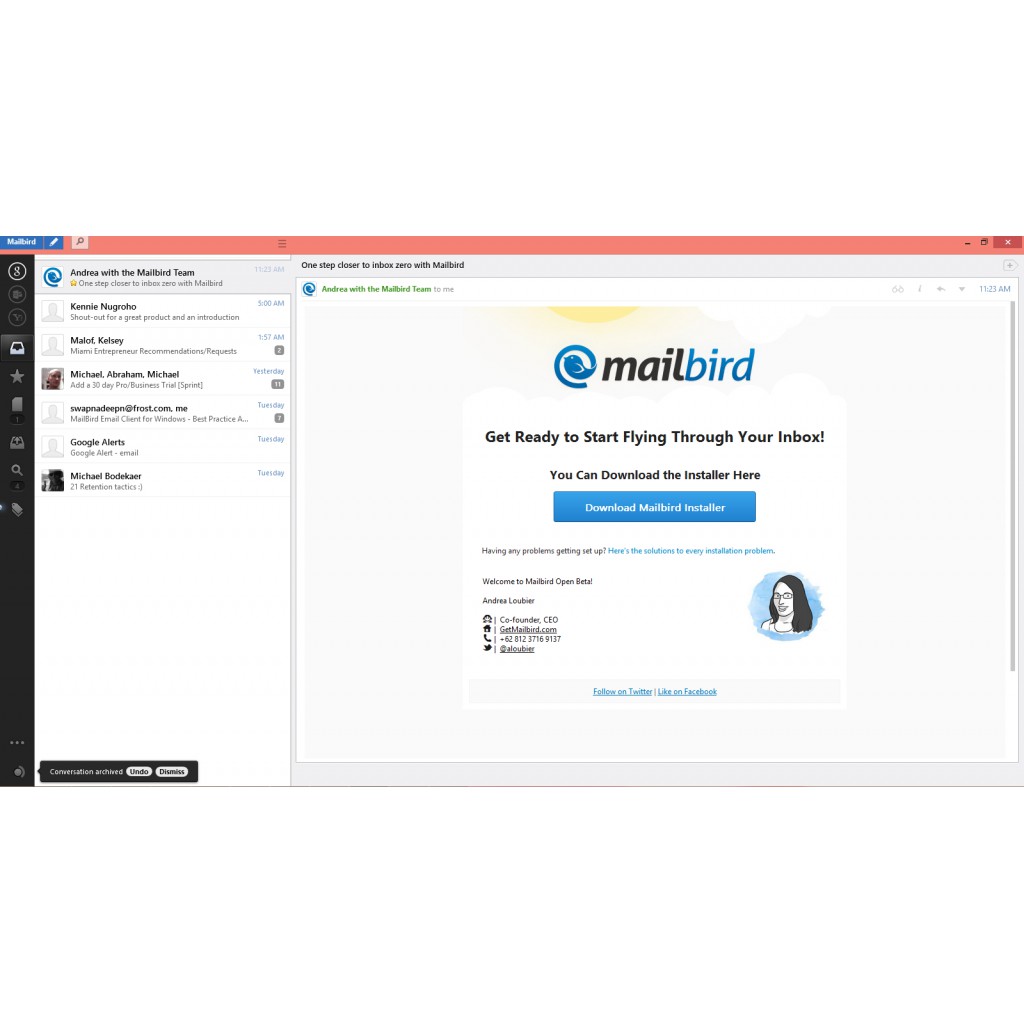 mailbird 2.6.10 update installation failed