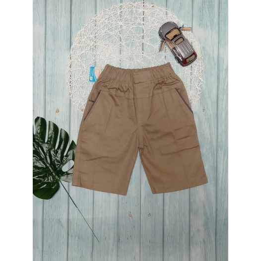 FREE ongkir COD chino anak pendek termurah 1-7 tahun-COKLAT