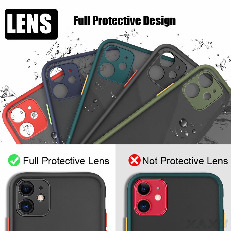 Case iPhone independent button anti-fall matte SE2 iPhone 6 7 8P X XS XR XSMax iP11 iP11Pro iP11ProMax Apple phone case