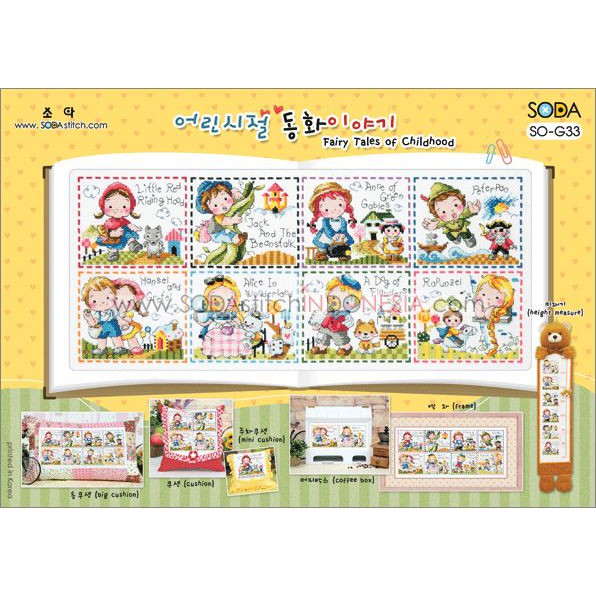 Paket DIY Craft Sulam Kristik Strimin Sodastitch SO-G33 - Fairy Tales O Childhood