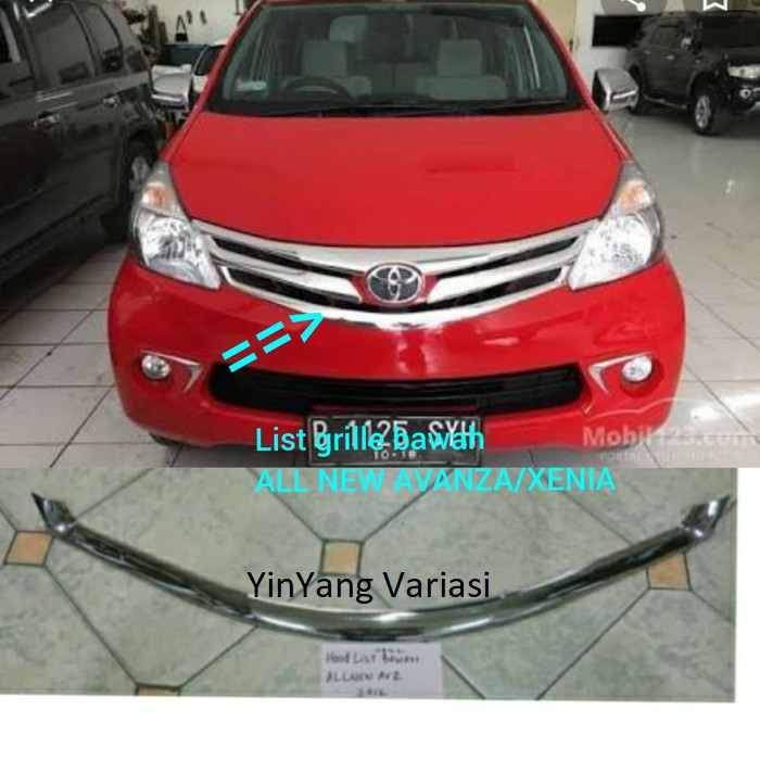 List Lis Grille Grill Bawah All New Avanza / Xenia 2012 2013 2014 Chrome