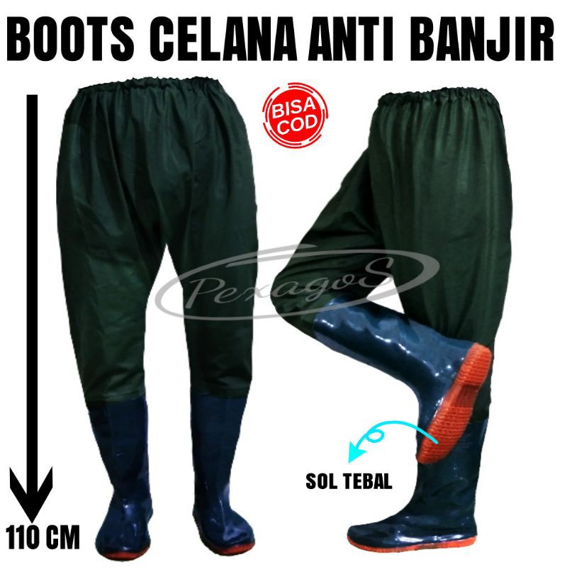 SEPATU SAWAH SEPATU BOOT KARET PANJANG SEPINGGANG ((110 cm))  SEPATU BOOTS KARET BOOT CELANA PANJANG