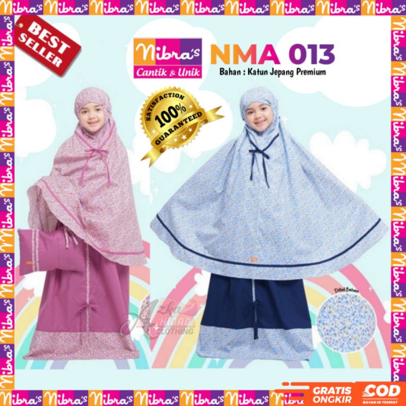 NMA 13 MUKENA ANAK NIBRAS / MUKENA ANAK TERBARU / MUKENA ANAK KATUN JEPANG / MUKENA ANAK MOTIF