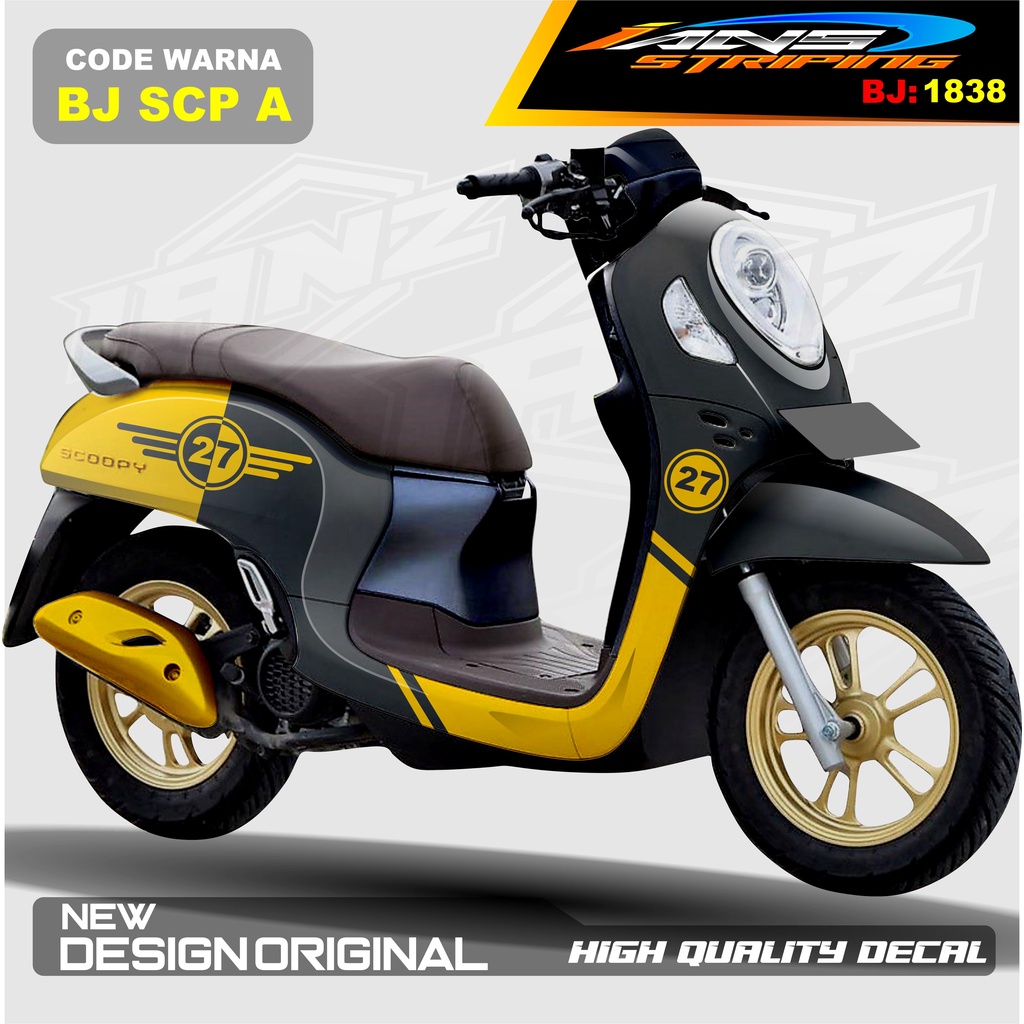 DECAL STICKER SCOOPY FULL BODY / STIKER SCOOPY FULL BODY / STIKER MOTOR SCOOPY NEW DESAIN / STIKER MOTOR TERMURAH