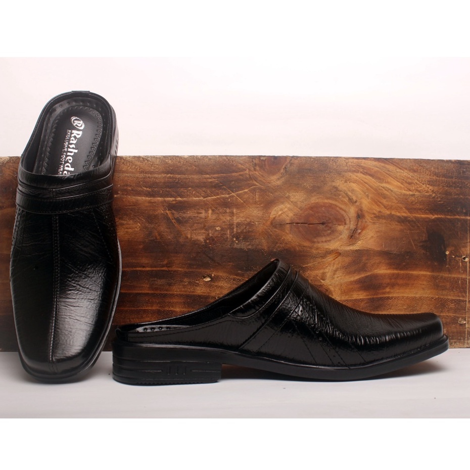 Sepatu Sandal Pria Kulit Asli Rasheda VL 08 Selop Tutong Daltong