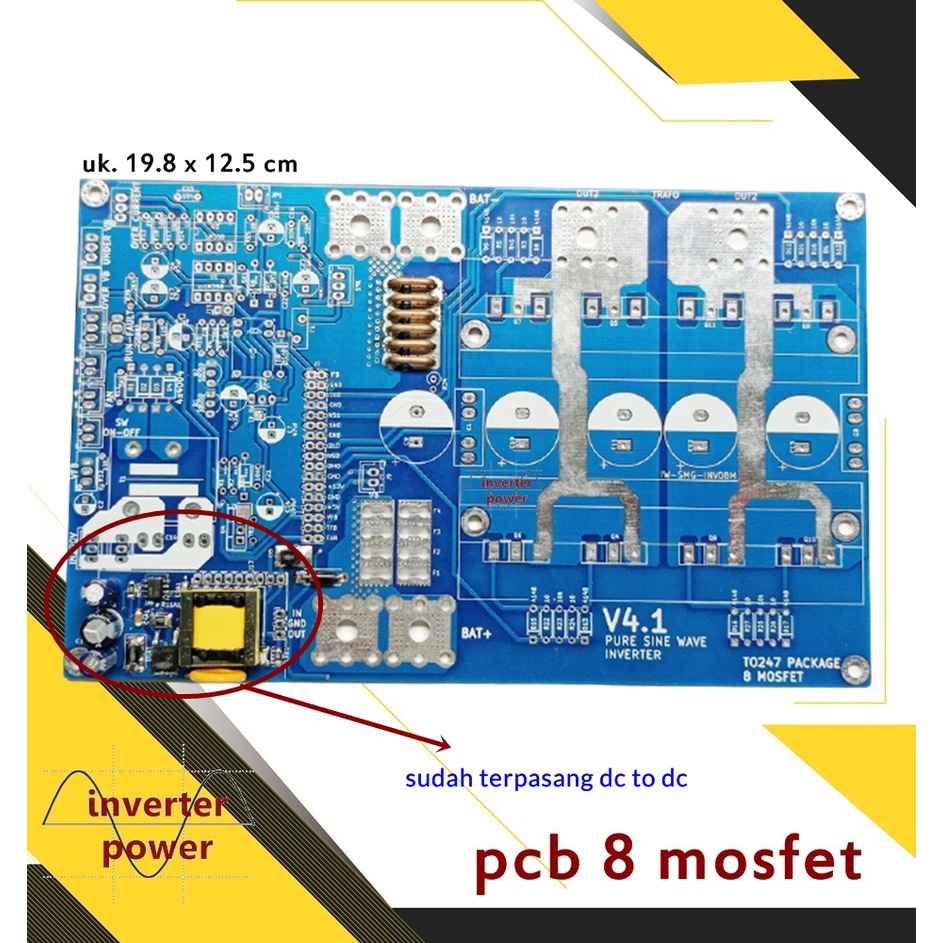 Jual Pcb Inverter Egs002 Psw 8 fet Indonesia|Shopee Indonesia