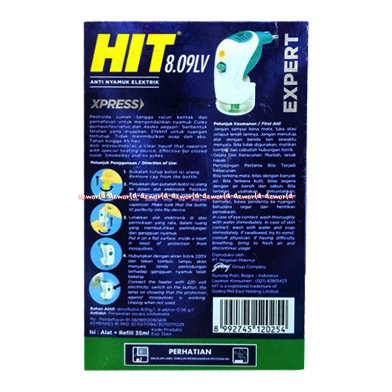 Hit Expert Xpress 45malam Obat Nyamuk Apel Hit Colok Listrik Wangi Apple Apel Model Colokan Insect Repellent